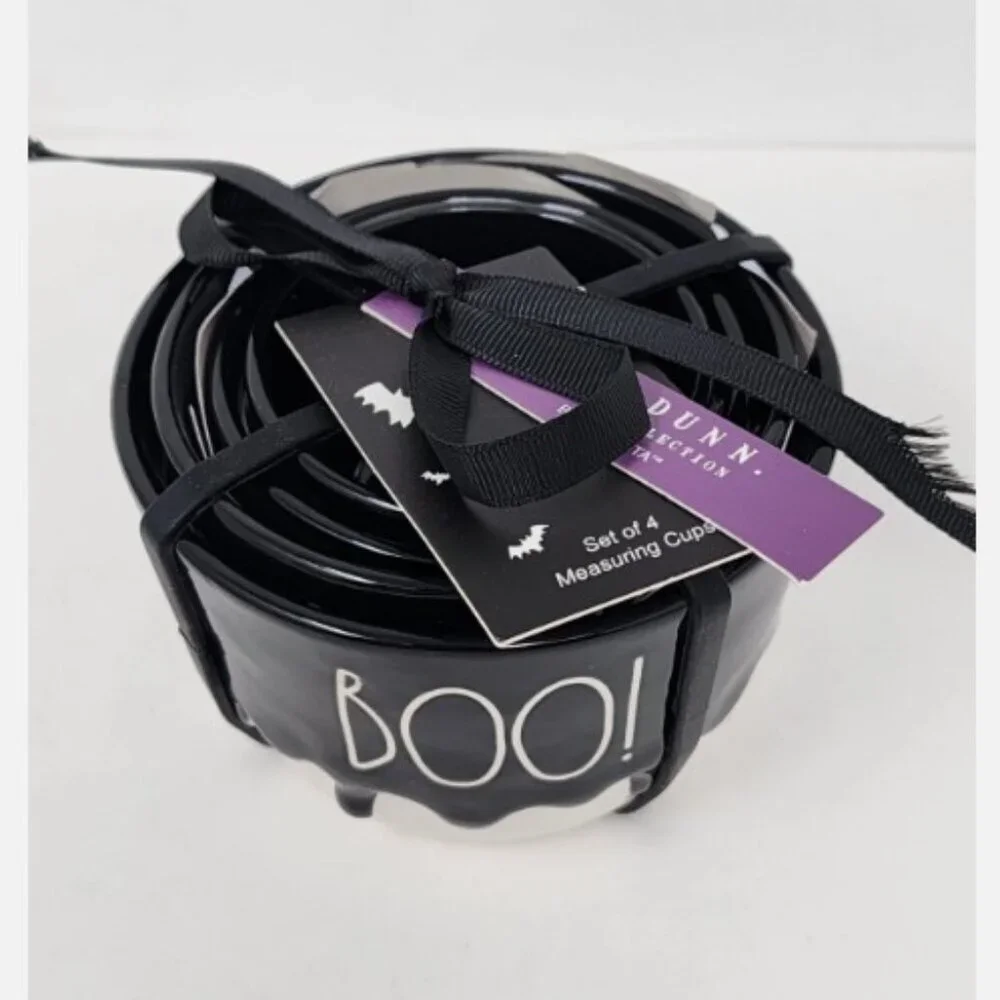 Rae Dunn Halloween Boo Spooky Eek Scary‎ Measuring Cups